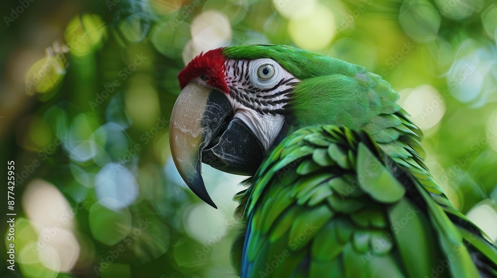 Wall mural close up of a parrot