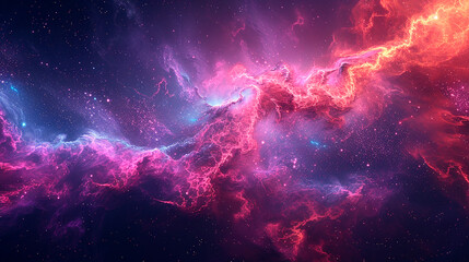 Fascinating spirit cosmic nebula in bright colors, ideal abstract background for wallpapers.