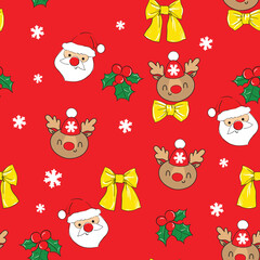 christmas background pattern seamless vector illustration