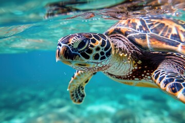 Sea Turtle Underwater