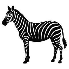Obraz premium zebra clip art vector silhouette vector black color silhouette 