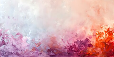Fototapeta premium Vibrant Abstract Art Featuring Bold Strokes, Soft Washes, and Floral Motifs. Concept Bold Strokes, Soft Washes, Floral Motifs, Vibrant Abstract Art
