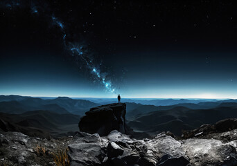 Obraz premium Cliffside view of rolling hills.