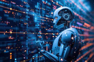 ai statistics and analytics background copy space