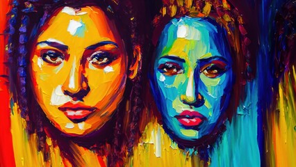 Oil painting wall art