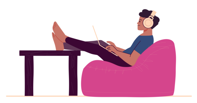 remote work illustration