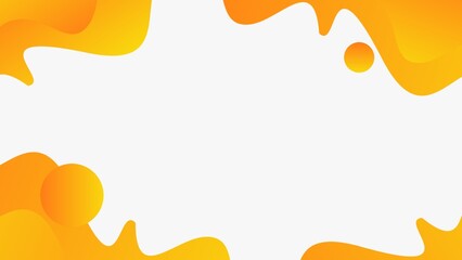 Abstract orange waves background with empty white space in the middle. Modern template for wallpaper, banner, background or landing