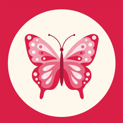 Clip art of hand drawn butterfly on isolated background. Design for mother’s day, spring and summer celebration, scrapbooking, wedding invitation, home decor, paper craft.  