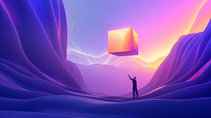 Futuristic concept art showcasing technology, discovery, and vision, featuring digital opportunities, career perspectives, and global experiments.