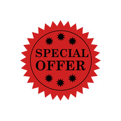 Special Offer, sale banner design template, discount app icon, vector illustration