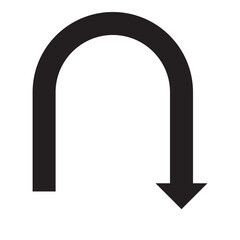 u turn arrow icon vector. icon sign symbol vector. Rotation isolated on white background. Vector illustration. EPS 10/AI © Amit