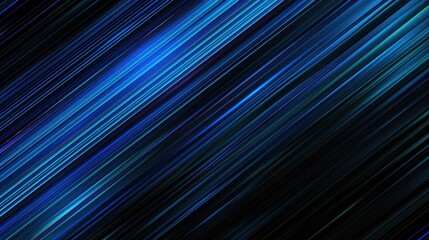 Vivid blue and black diagonal streaks design art.