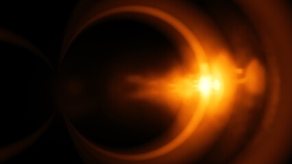 Golden sun flare.bright warm glow lens.abstract design	