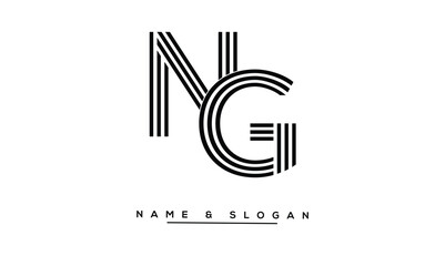 GN, NG, G, N  Abstract Letters Logo Monogram
