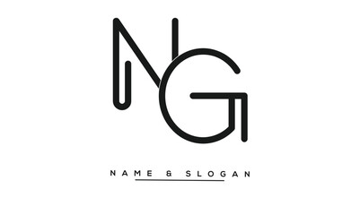 GN, NG, G, N  Abstract Letters Logo Monogram