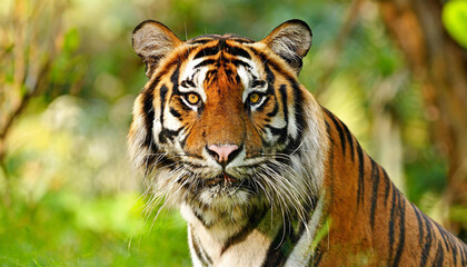 Fototapeta premium Head of sumateran tiger