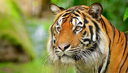 Head of sumateran tiger