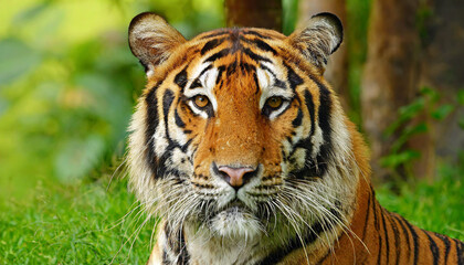 Fototapeta premium Head of sumateran tiger