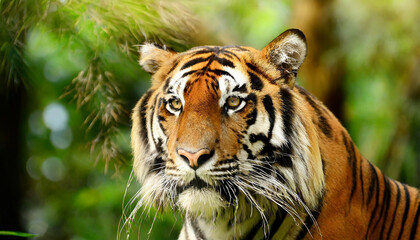 Head of sumateran tiger