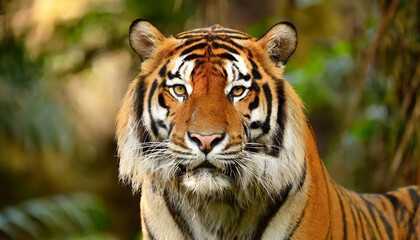 Naklejka premium Head of sumateran tiger