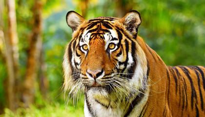 Fototapeta premium Head of sumateran tiger