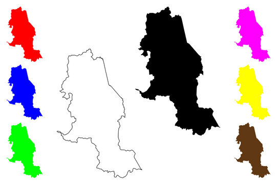 Norte de Santander Department (Colombia, Republic of Colombia, Departments of Colombia) map vector illustration, scribble sketch Department of North Santander map....