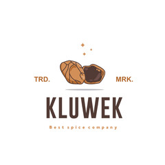 illustration of the kluwek spice logo icon, kluwek kitchen spice for the cooking industry	
