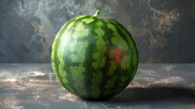 A big watermelon with sweet, juicy red flesh.