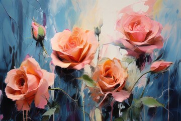 bouquet of flowers content created with generative AI software.