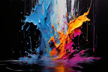 abstract watercolor background with splashes content created with generative AI software.