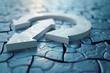 Symbolic Representation of Change and Adaptation on Cracked Surface