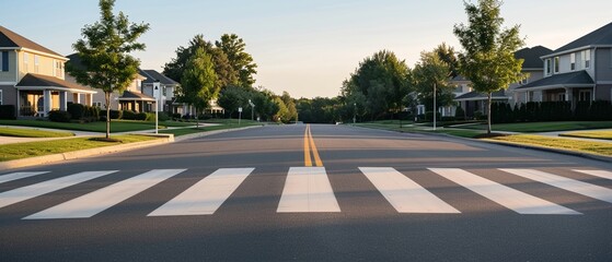 Highlight suburban traffic calming practices promoting pedestrian and cyclist safety