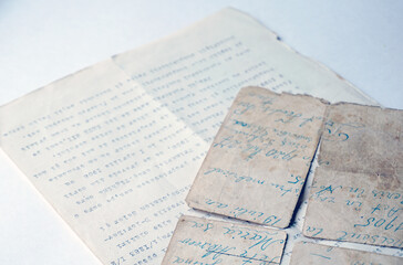 Texture with old paper and latin alphabet, history genealogy background 