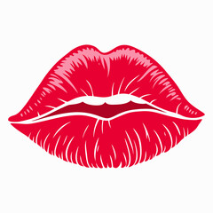 lipstick kiss with lips print set, lipstick lips, red lips print vector, Female red lipstick kiss