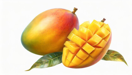 mango fruit isolated on white background