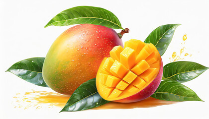 mango fruit isolated on white background