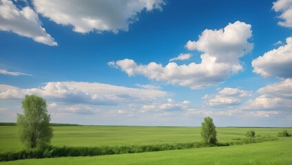 Obraz premium Landscape illustration anime style background, Generative Ai