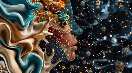 A conceptual artwork symbolizing knowledge and learning, with intricate designs representing the complexities of the human brain and the pursuit of wisdom.