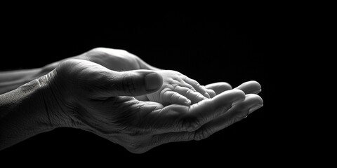 Tender Connection: Parent and Newborn Hands, generative ai