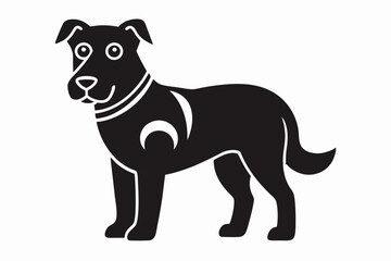 isolated black silhouette of a dog collection, Set of dog silhouette vector. Dogs and puppies in different breed, corgi, golden retriever, poses, sitting, standing, jump