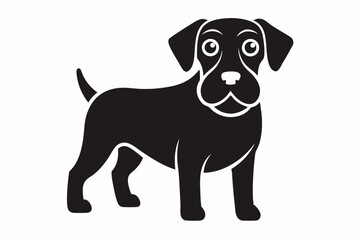 Obraz premium isolated black silhouette of a dog collection, Set of dog silhouette vector. Dogs and puppies in different breed, corgi, golden retriever, poses, sitting, standing, jump