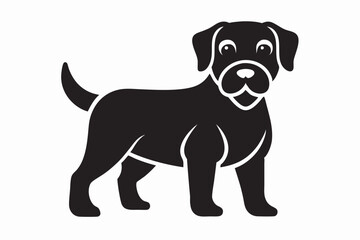 isolated black silhouette of a dog collection, Set of dog silhouette vector. Dogs and puppies in different breed, corgi, golden retriever, poses, sitting, standing, jump