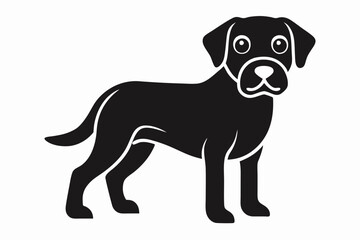 Fototapeta premium isolated black silhouette of a dog collection, Set of dog silhouette vector. Dogs and puppies in different breed, corgi, golden retriever, poses, sitting, standing, jump