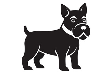 isolated black silhouette of a dog collection, Set of dog silhouette vector. Dogs and puppies in different breed, corgi, golden retriever, poses, sitting, standing, jump