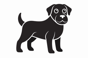 isolated black silhouette of a dog collection, Set of dog silhouette vector. Dogs and puppies in different breed, corgi, golden retriever, poses, sitting, standing, jump