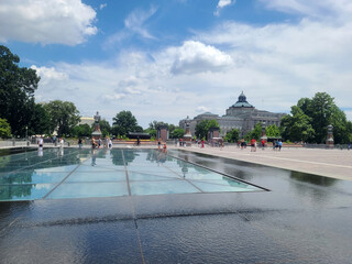 The skylight over the US Capitol Building public entry.