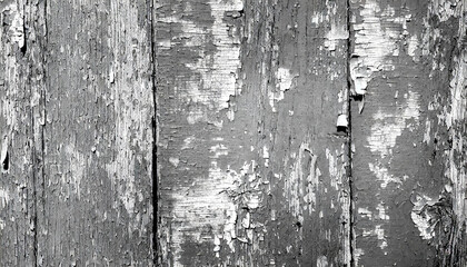 Wood texture natural background, wood planks texture with grey paint is severely weathered and peeling