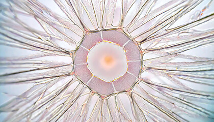 nanomaterials under the microscope, with detailed view of their intricate structure,