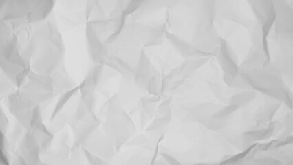 White crumpled paper background and texture, Wrinkled creased paper white abstract