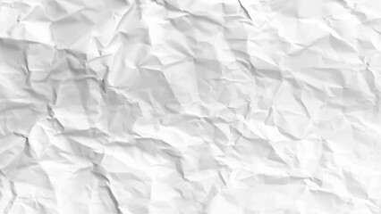 Ragged crumpled white paper texture with wrinkles, banner background